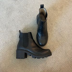 Steve Madden Chunky Faux Leather Platform Boots